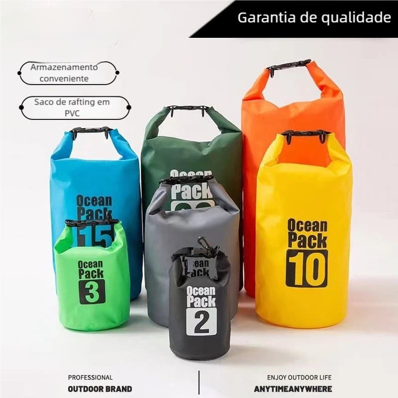Bolsa Mochila À Prova D'água Waterproof Extra Grande - 20L, Ideal para Caiaque Longo