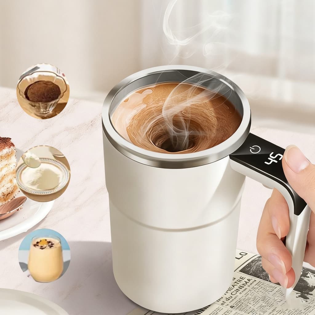 Caneca Vácuo De Elétrica Mixer Inox Automática Mistura Shake Café Chá Self Stirring Mug