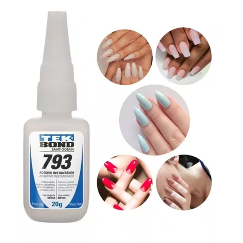 Cola Instantânea 793 20g Tek Bond Acrigel Postiça Antientupimento