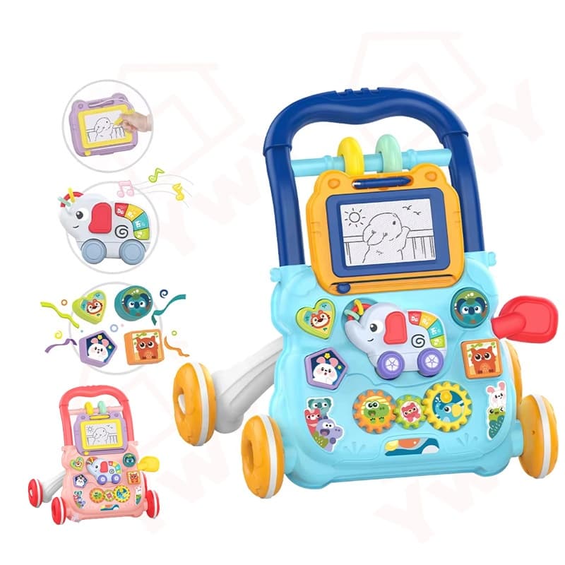 Andador Infantil 3 em 1 com Músicas Luzes e Painel Interativo Base Reforçada e Seguro para Bebês P20