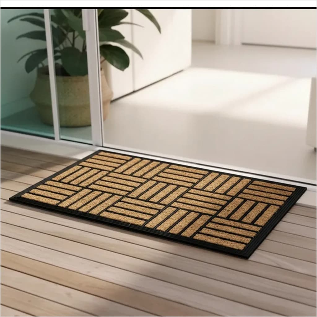 Tapete de Entrada Fibra de Coco Kapazi Vinil Terral 45cm X 75cm