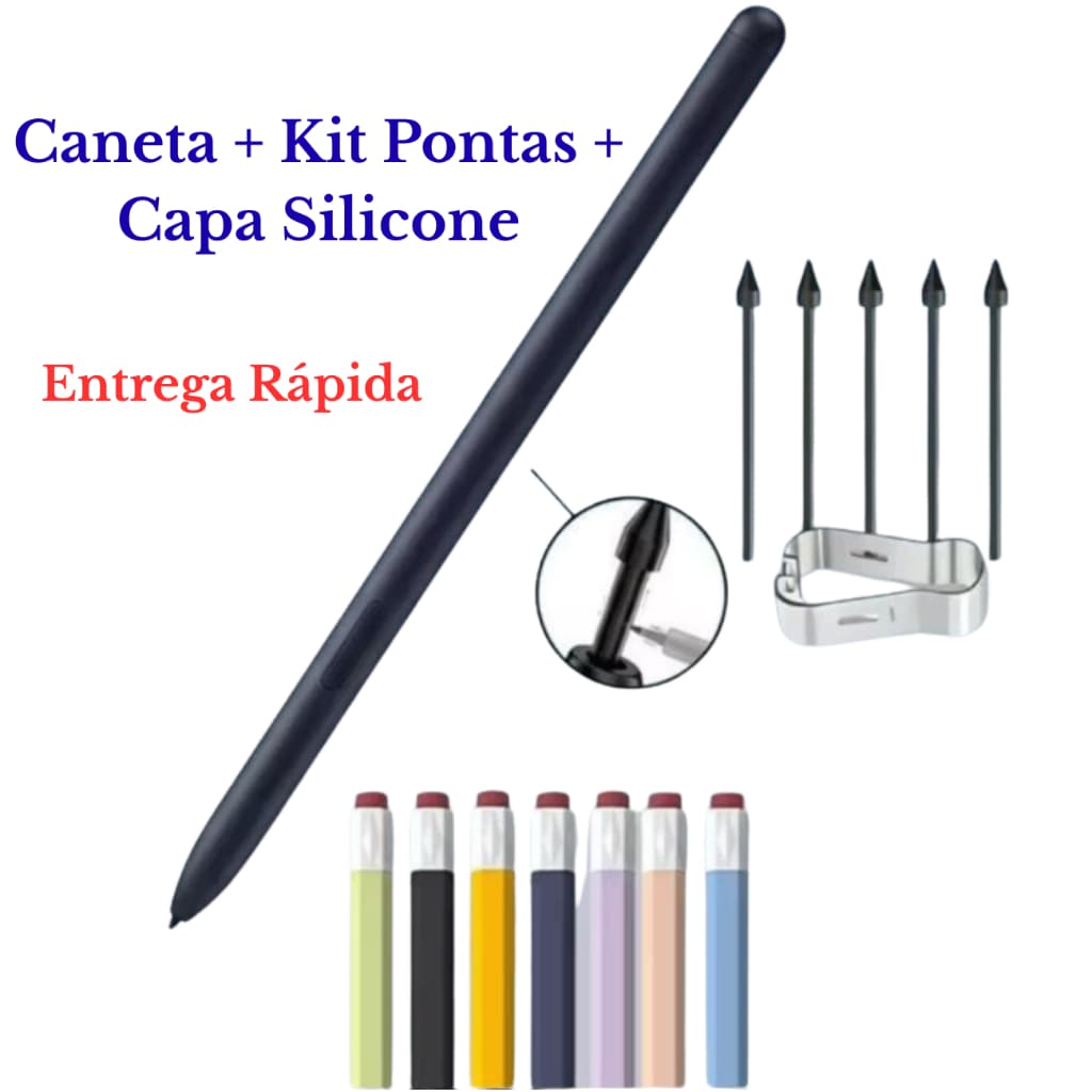 Caneta Stylus Galaxy Tab S Pen S6 Lite S7 S7 Plus S7FE S8 S8 Plus S8 Ultra Com Palm Rejection.
