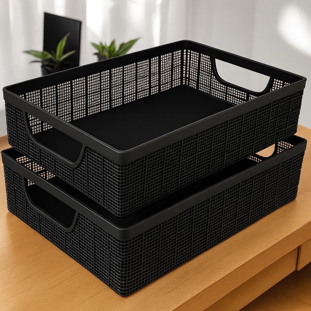 Kit 2 Cestos Organizadores 2 Litros Multiuso Banheiro Cozinha de Multiuso Jaguar