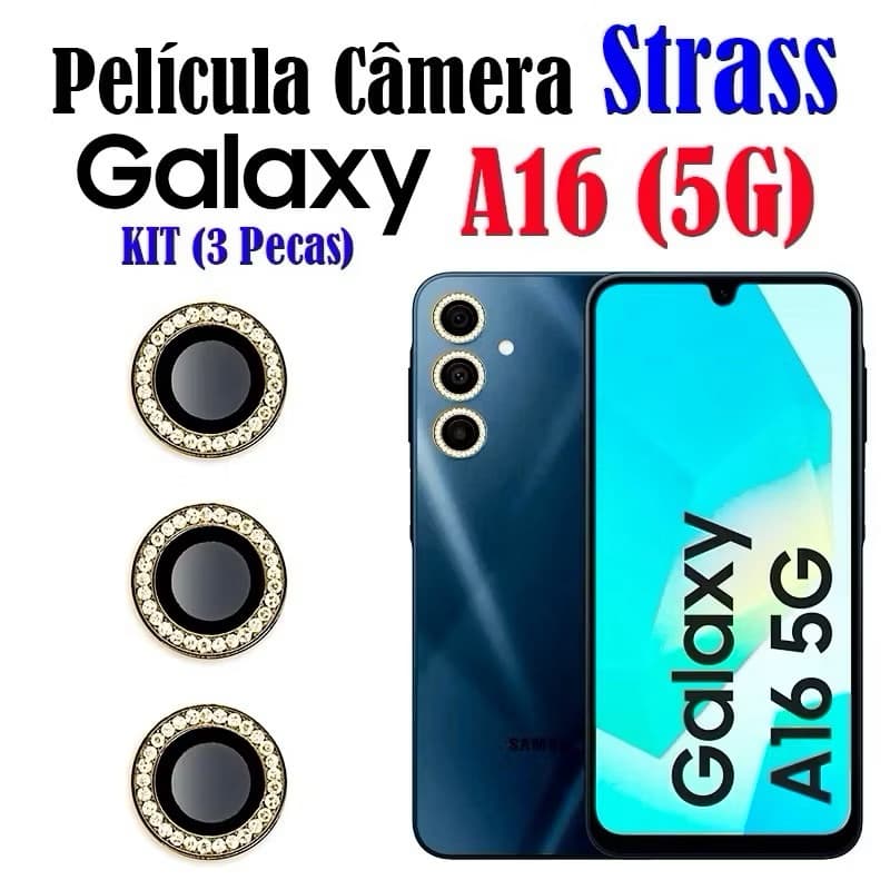KIT A16 PELICULA CÂMERA A16 STRASS DIAMANTE BRILHANTE CÂMERA.