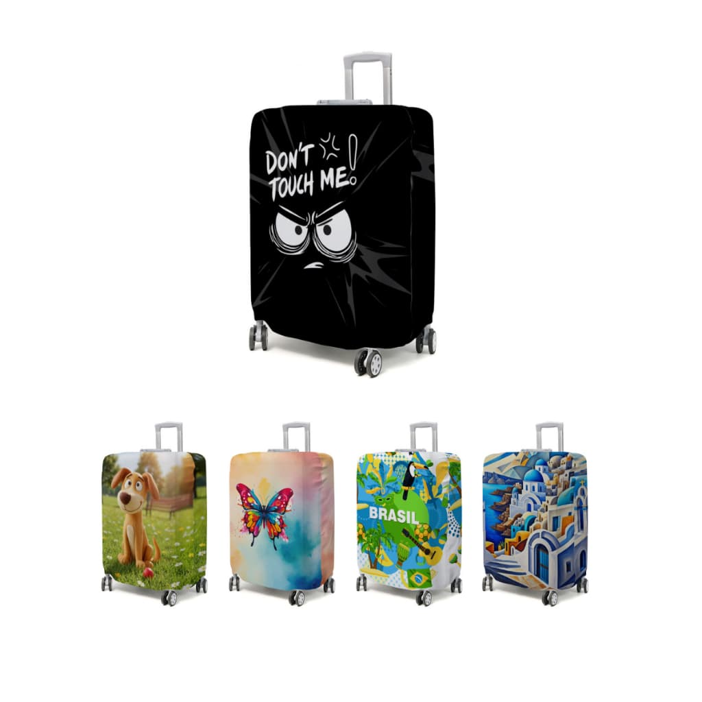 Capa Para Mala De Bordo Decorativa Tecido Sublimado Tamanho Pequeno