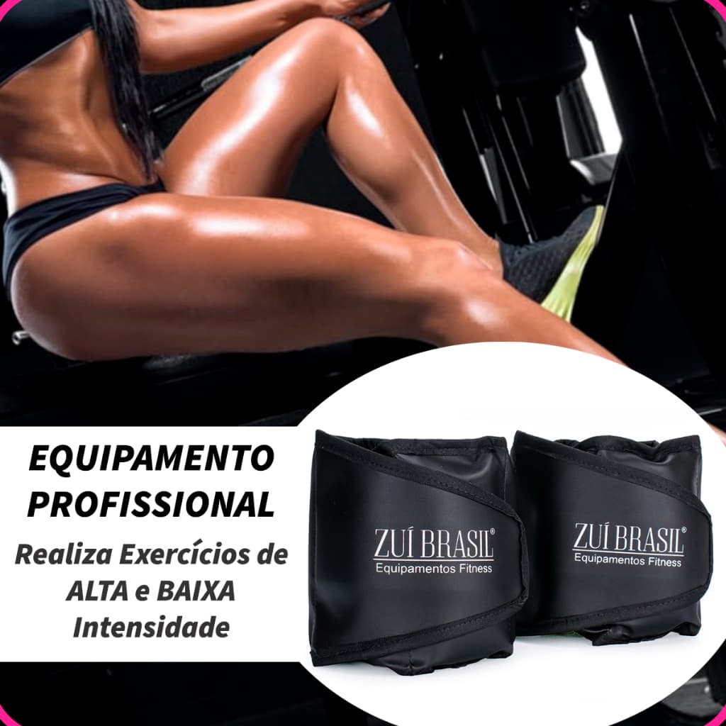 Par Tornozeleira Caneleira Profissional Academia, Musculação Treino Glúteo Perna