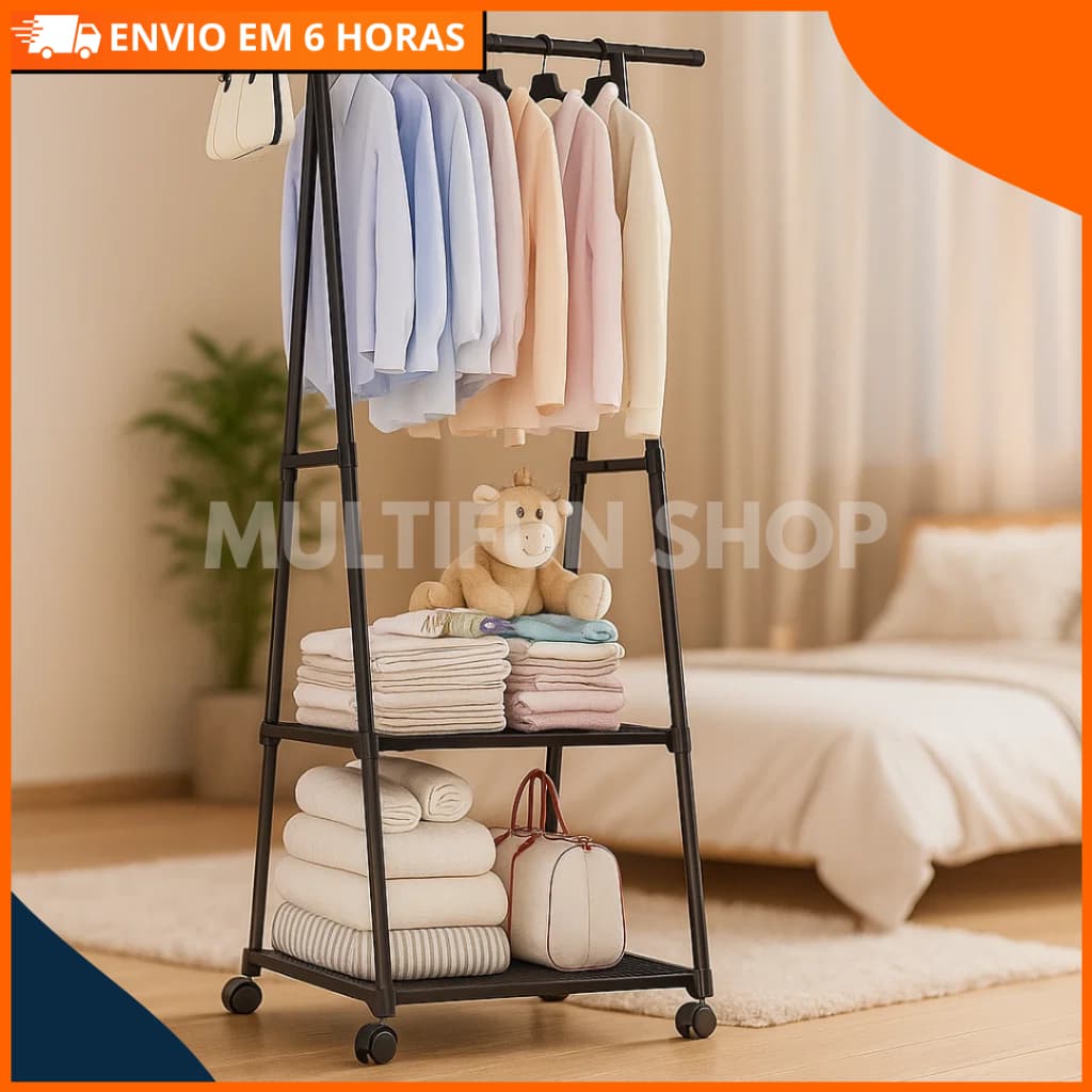 Guarda Roupa Arara Closet de Roupas para Quarto Armário Organizador Multiuso