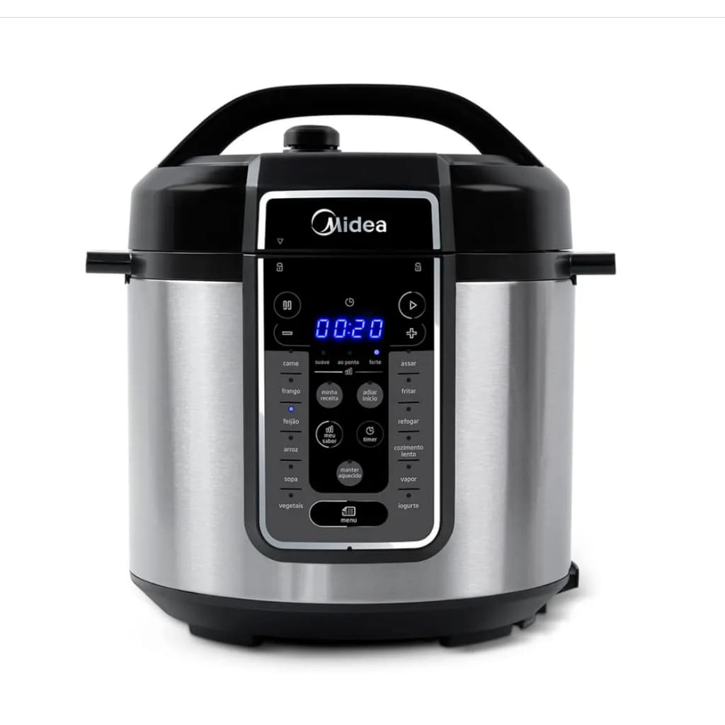 Panela de Pressão Elétrica 6 L MasterSteam Inox Midea