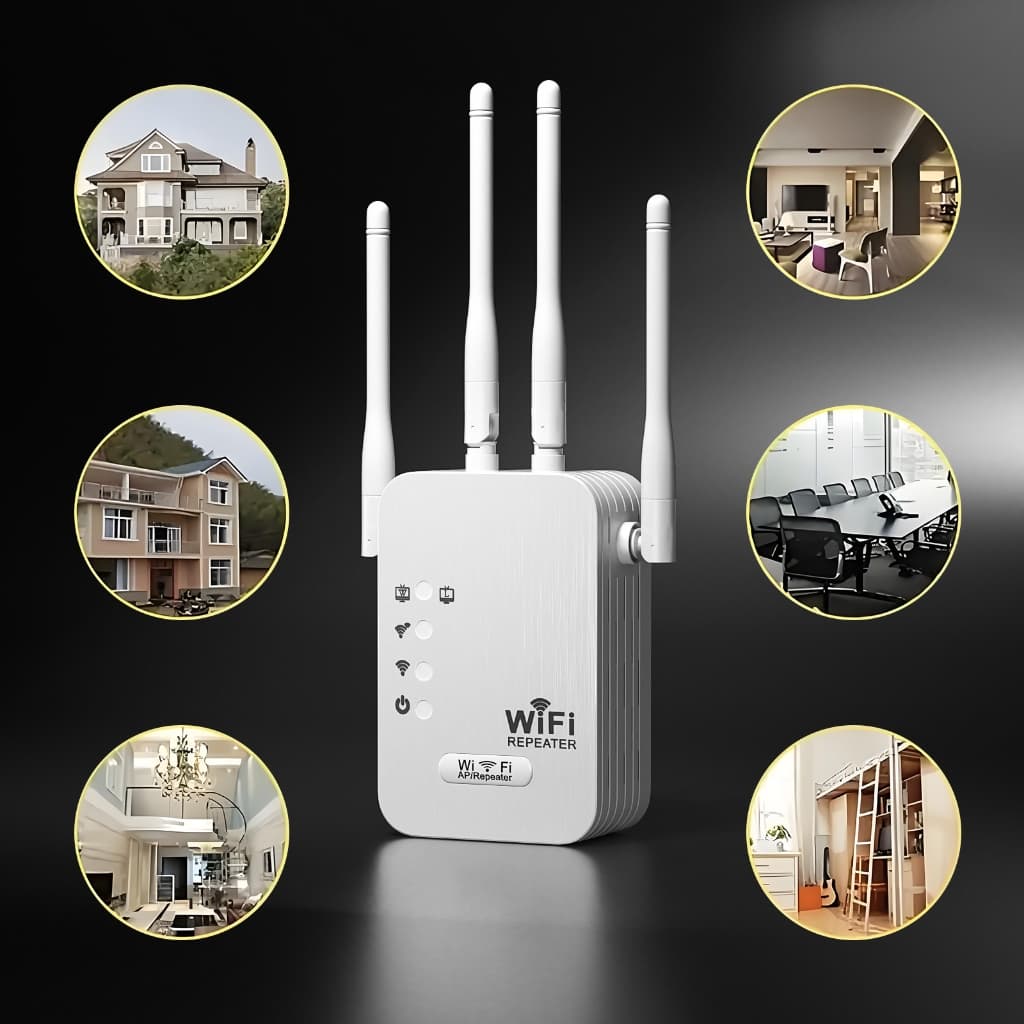 Amplificador WiFi 1200Mbps - Repetidor de Alta Velocidade para Casa/Escritório (110V/220V) G8