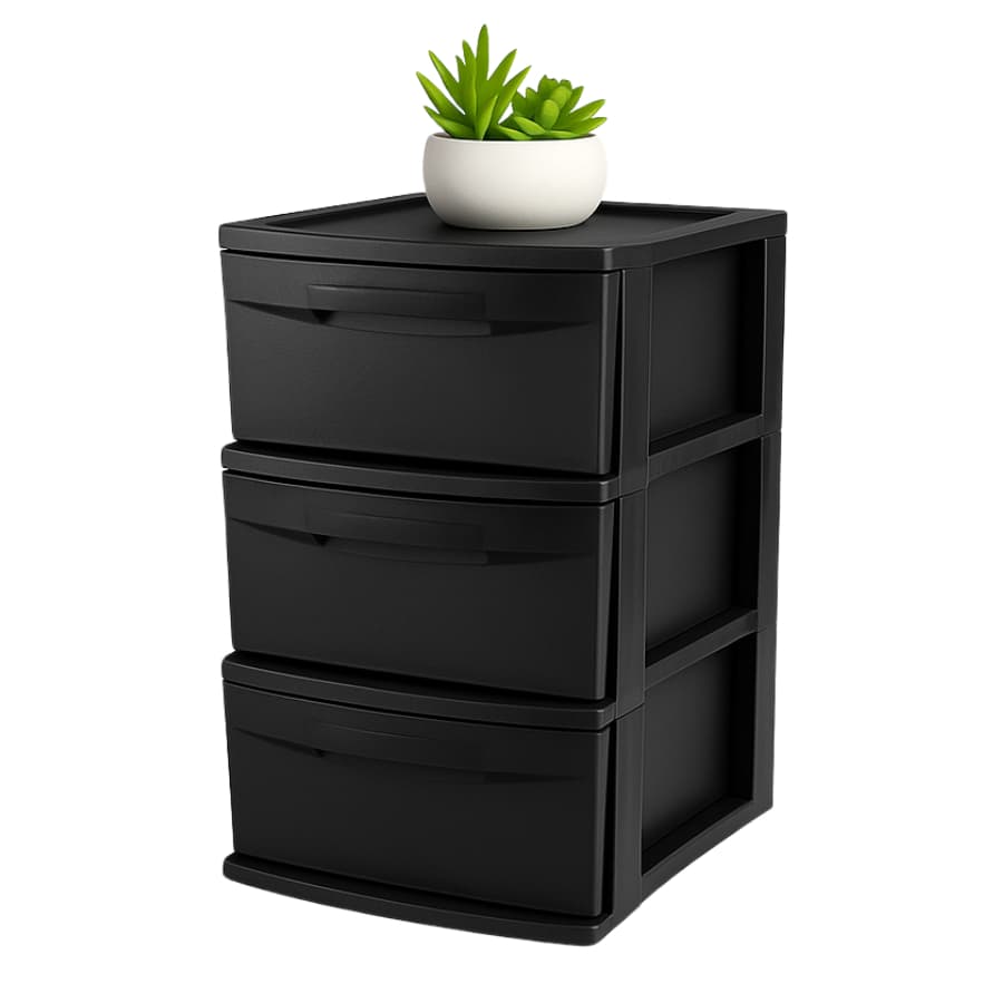 Gaveteiro de Chão Com 3 Gavetas Organizadora Multiuso