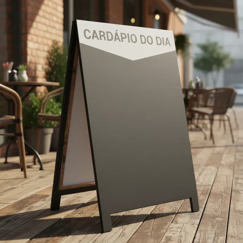 Cavalete Lousa 59x92cm Placa Calçada Publicidade 2 Lonas