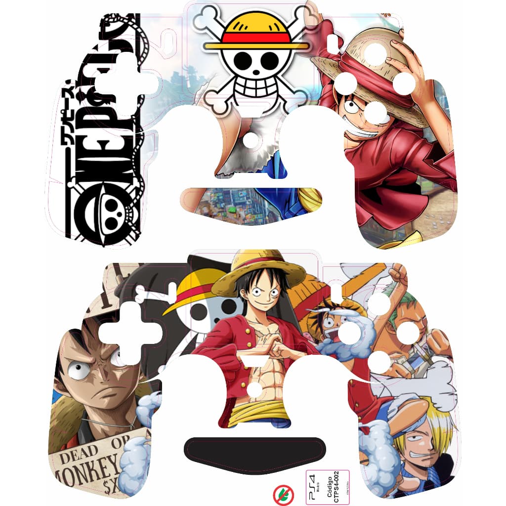 Par de Adesivos Controle  Ps4 Slim PS4 FAT Controles para PS4 ONE PIECE