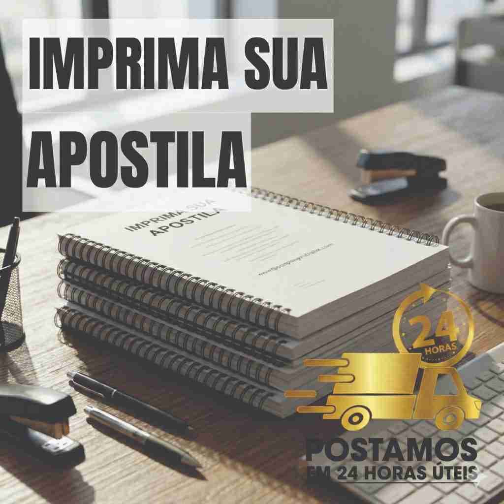 Impressão de Apostilas de 100 Até 500 páginas + 1 Encadernação P&B