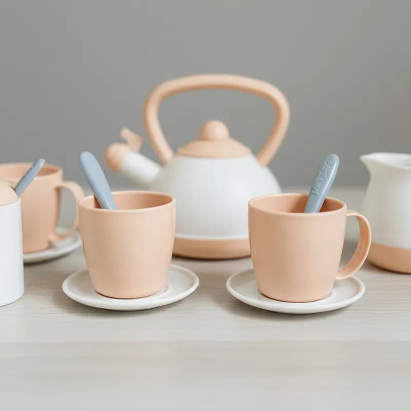 Jogo de Chá Café Bule Xicara Infantil Montessori Pedagógico Menina