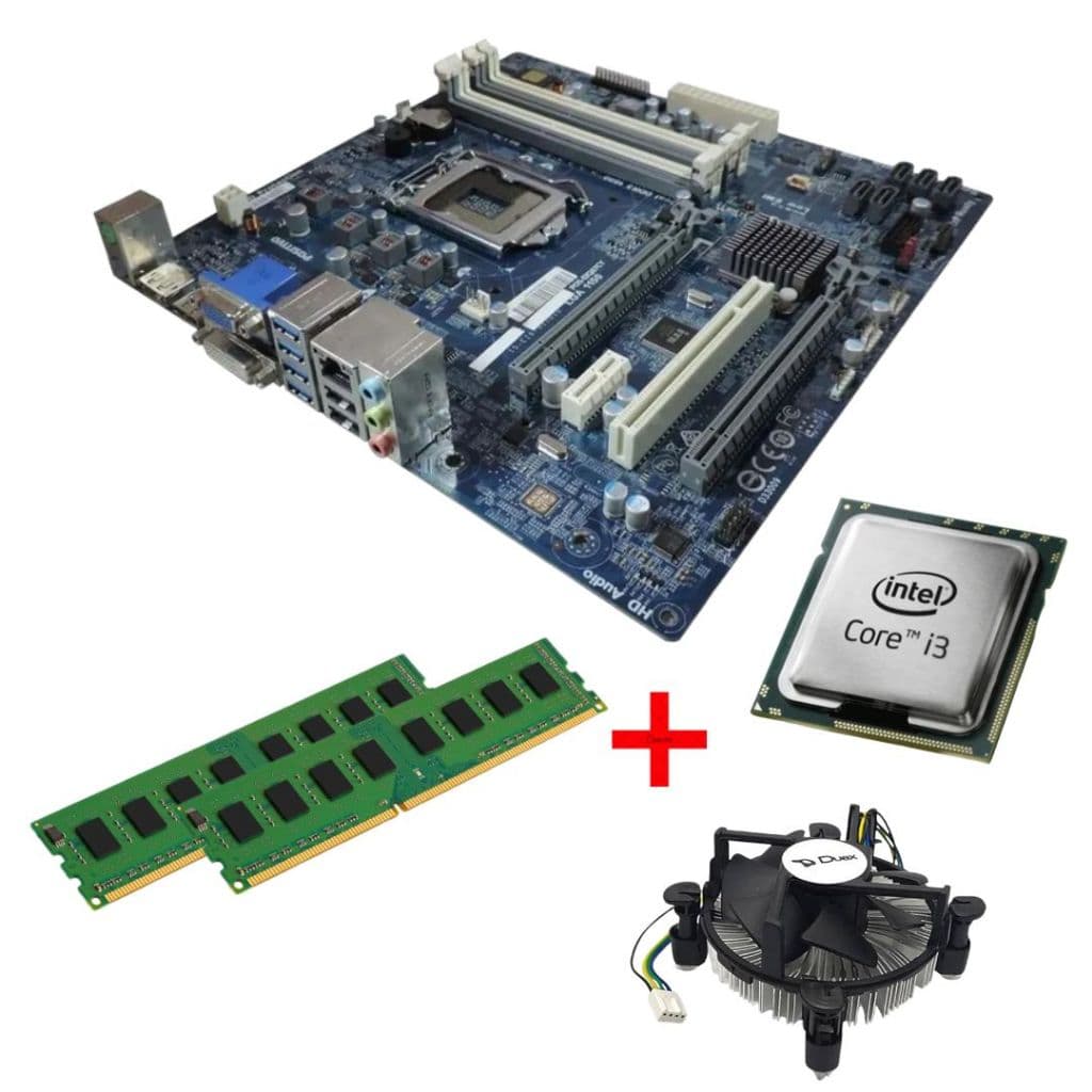 Kit Placa Mãe Upgrade POS-EIQ87CY LGA 1150 + Processador Intel Core i3 4ª Geração + Cooler + 4GB DDR3 RAM