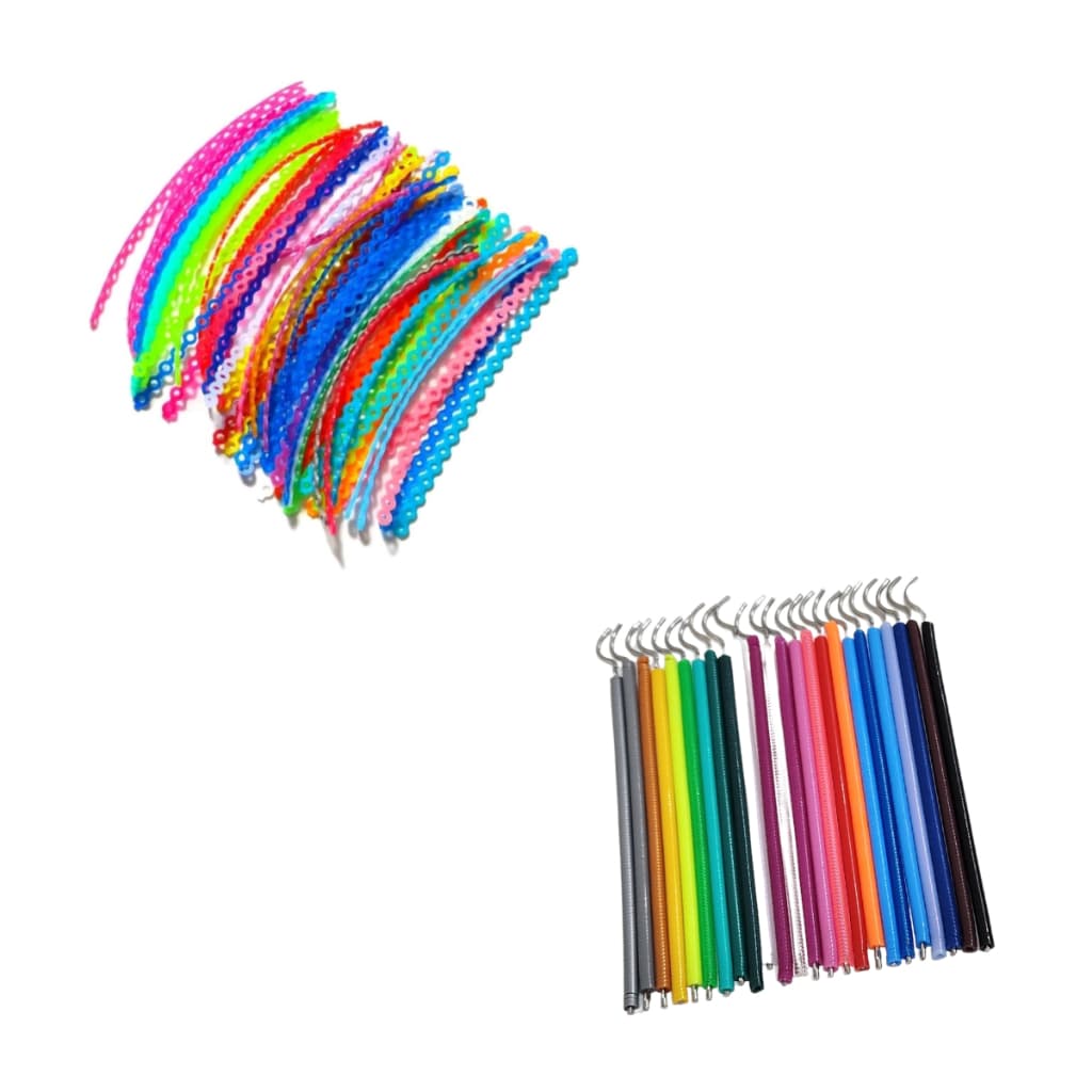 500 Borrachinhas Aparelho + 10 Trançado (5 pares)