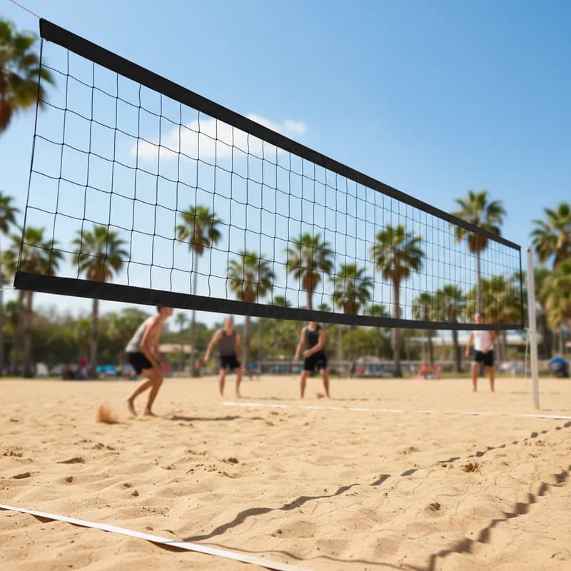 Rede de Volei 9,5 metros Amadora 2 Faixas com Proteção UV Ideal para Quadras de Volei e Futevolei