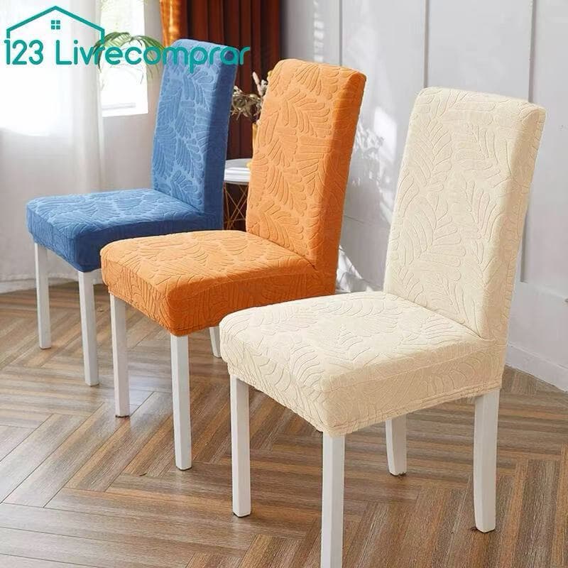 KIT2/4/6 Capa Para Cadeira Elastica Extensivel Decorativa Folhas Para Sala De Jantar Lavavel Casa Decor