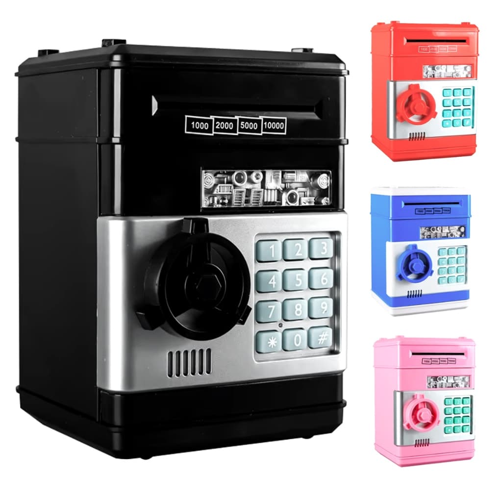 Mini Cofre Digital Abre Automático Eletrônico Nota Moeda Infantil