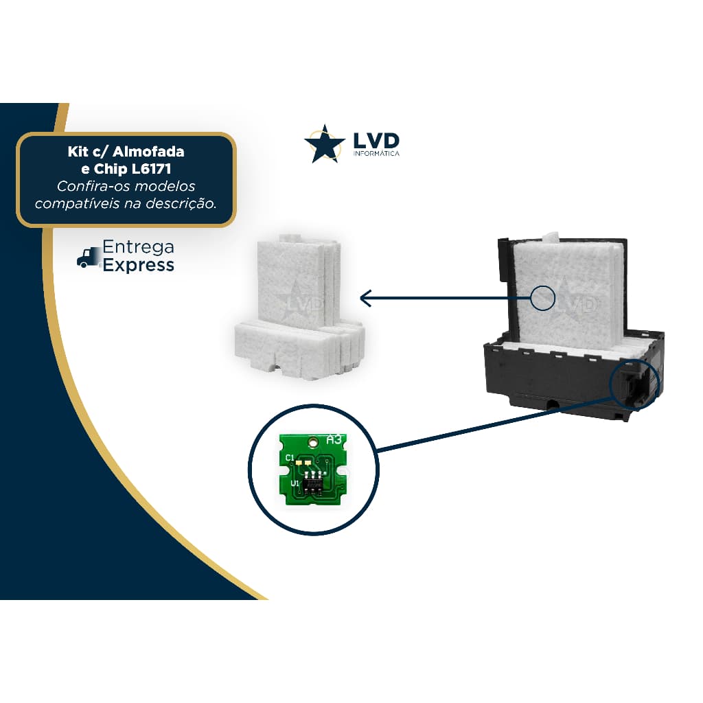 Almofada Feltro Caixa De Manutenção L6270 + Chip