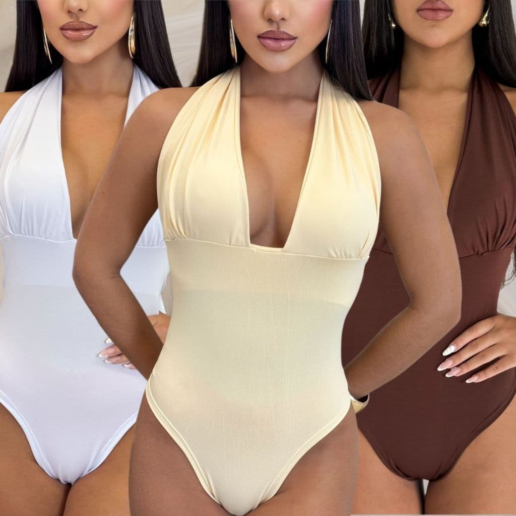 Blusa BODY  Top Cropped Com Amarraçao Multiformas Decote Forado Decotado Suplex Premium Sustentaçao