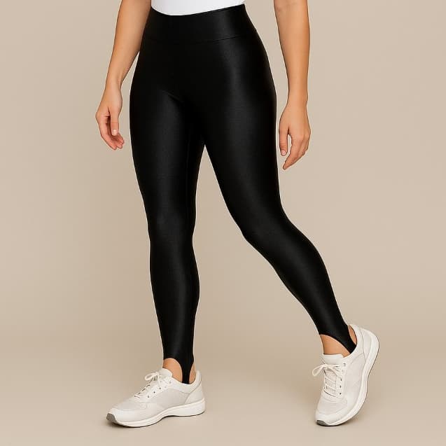 Calça Legging Skinny com Pezinho Flanelada Suplex Cintura Alta Zero Transparência Modeladora Tecido Grosso Plus Size