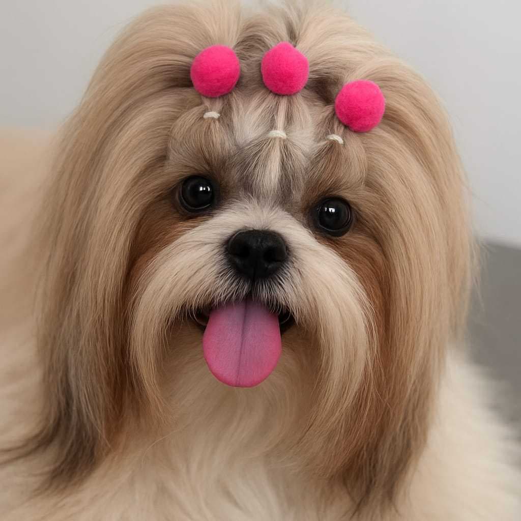 Kit 100/50/30 laços pet pompom 20mm cores sortidas acessório penteado cachorro banho tosa petshop