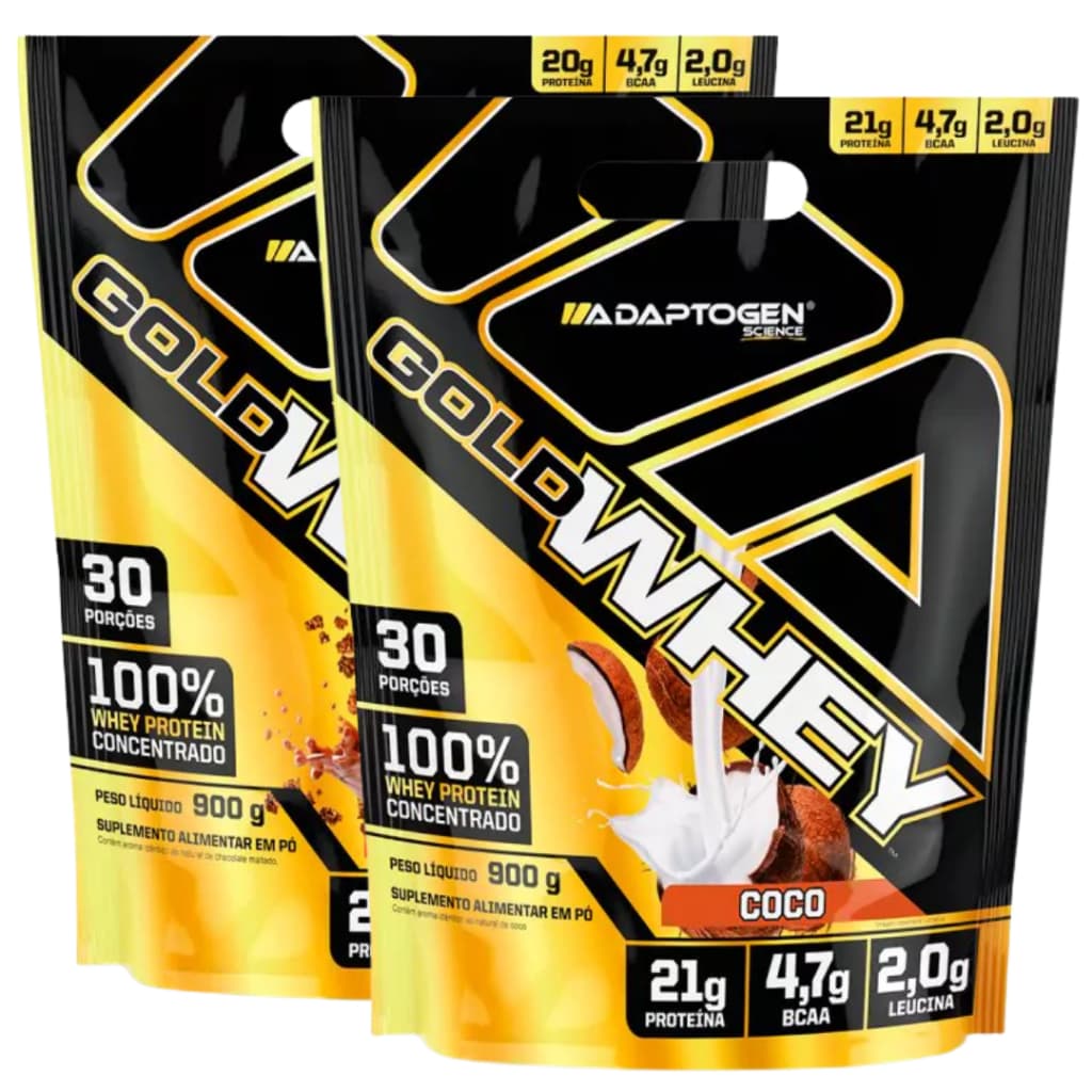 KIT 2 GOLD WHEY 100% REFIL (21g de proteina) - ADAPTOGEN