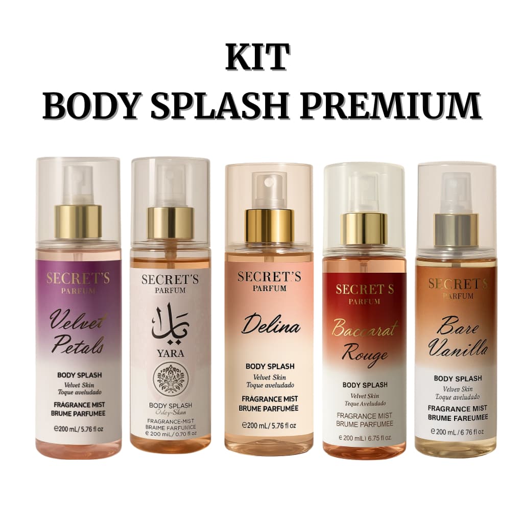 Body Splash Secret's Parfum 200ml - Alta Fixação, Perfume Feminino, Cheiro de Rica, Velvet Skin