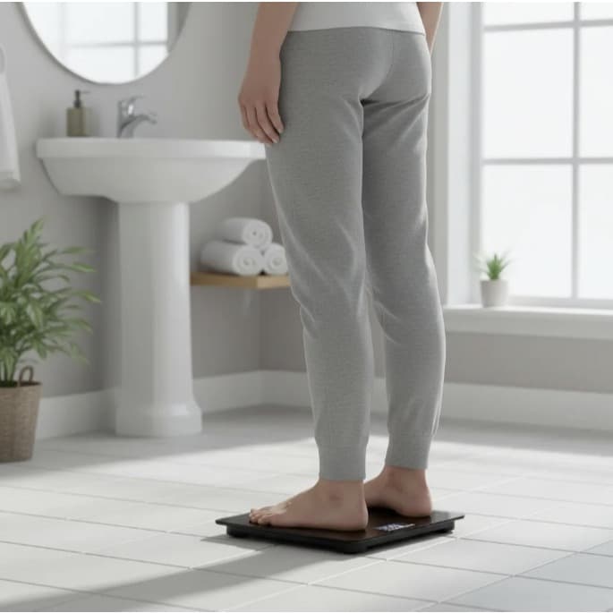 Balança Corporal Digital Banheiro Academia até 180kg Thompson Vidro Temperado