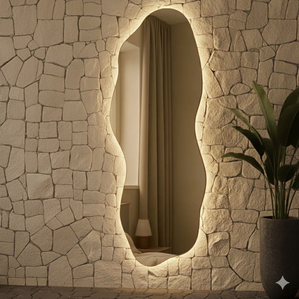 Espelho Grande Corpo Inteiro Com led Espelho Para Sala Quarto Espelho Organico