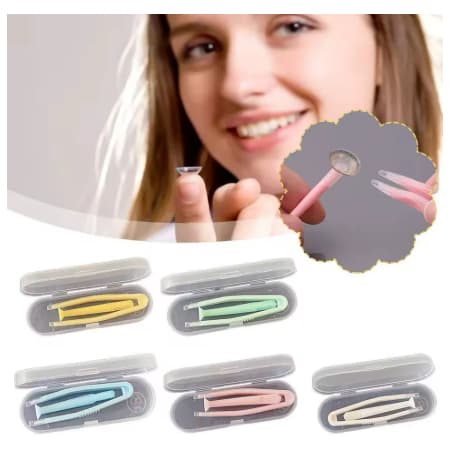 Aplicador De Lente De Contato Gelatinosa Ventosa Pinça com Estojo