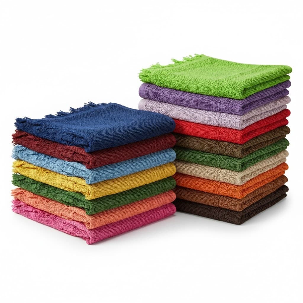 Kit 50, 30 ou 10 Toalhas de Mão Social 100% Algodão com Franja para Bordar - 22x34cm Toque Macio