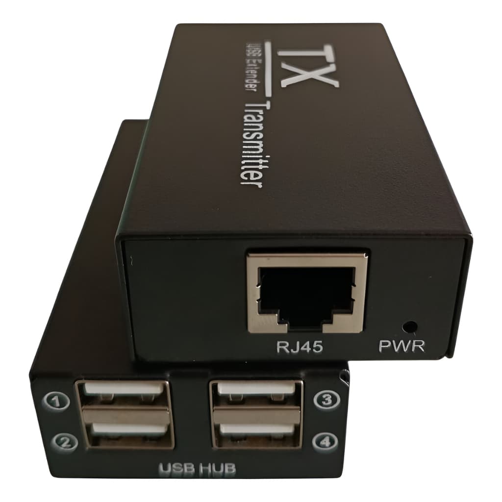 Extensor Usb 2.0 Hub Usb 4 Portas 120 Mts Via Rj45 Ativo