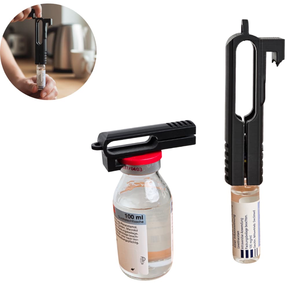 Quebra Ampolas Com Abridor De Frascos Multidoses Seguro, Rápido e Reutilizável