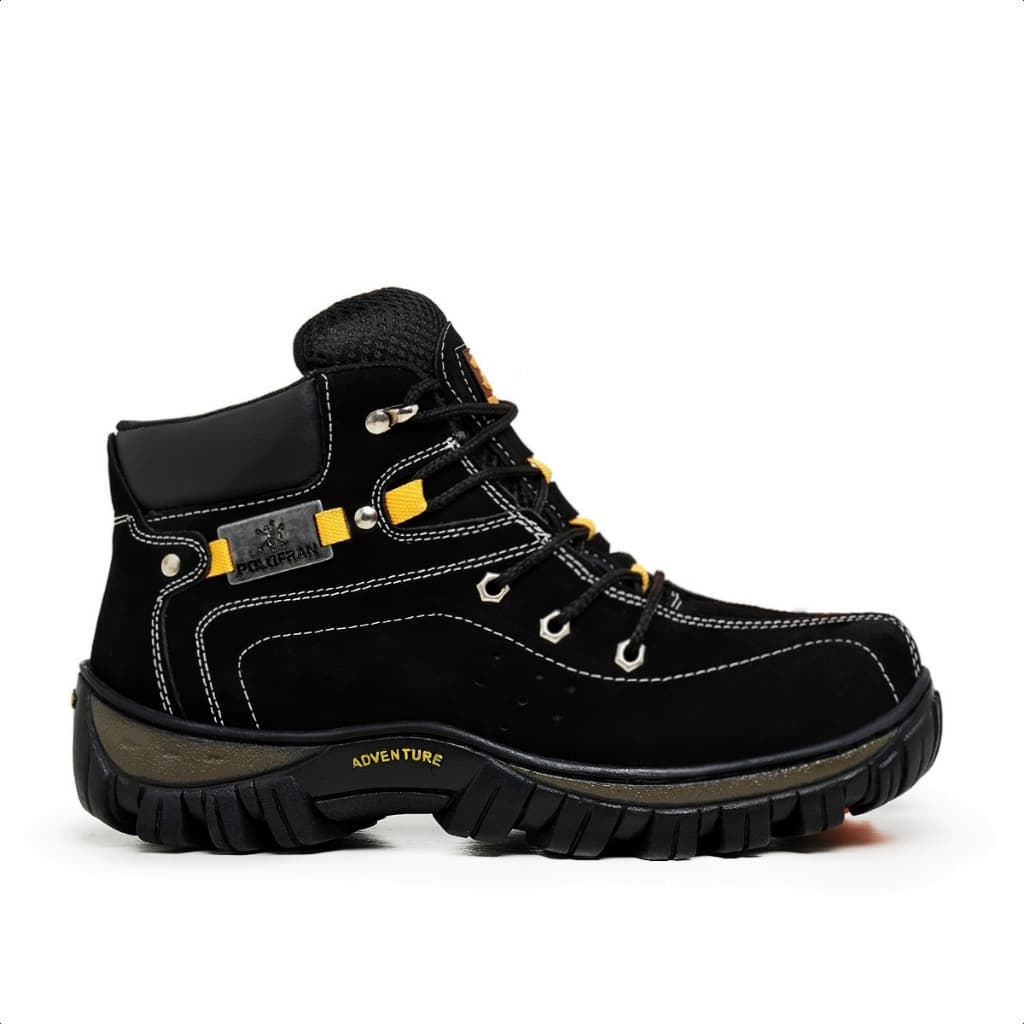 Bota Masculina Polo Fran Original Couro Botina Adventure