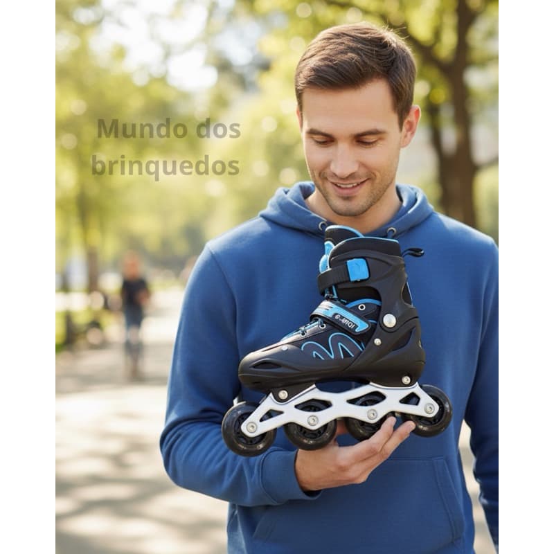 Patins Roller In Line Ajustável 28-32 / 33-36 / 37-40 + Led!