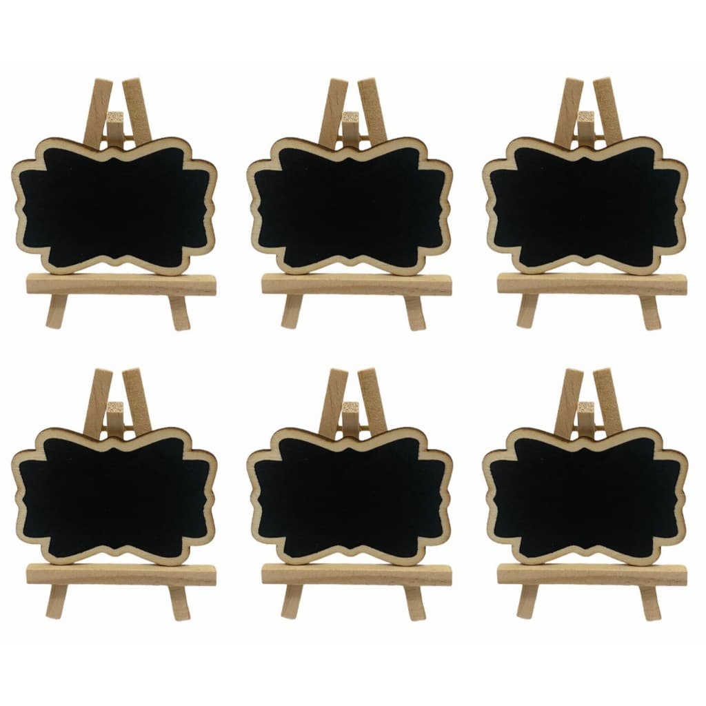 Porta Recado Lousa De Madeira Mini Cavalete