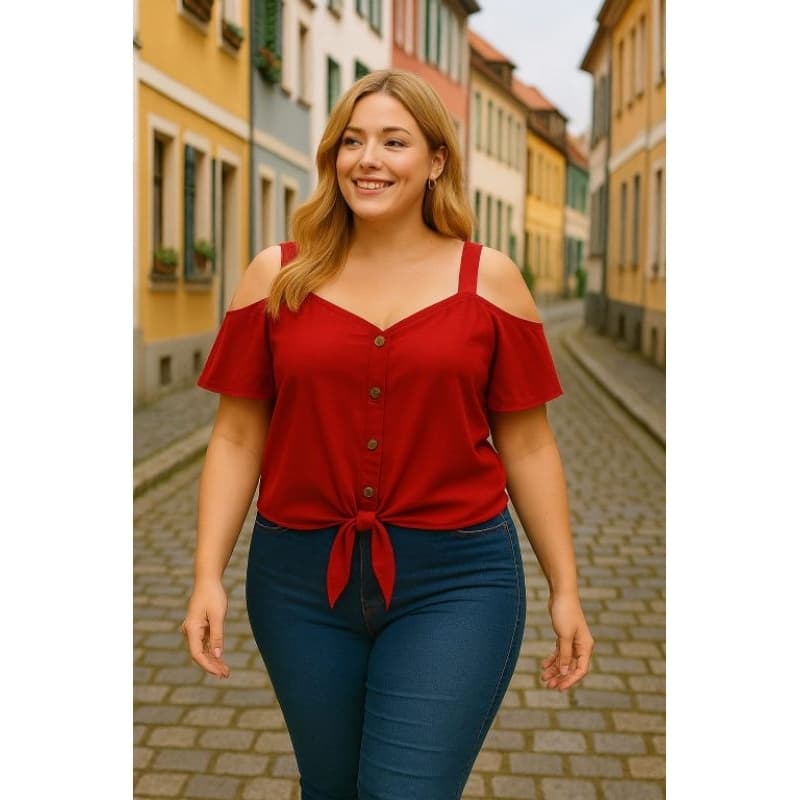 Blusa Ciganinha Feminina Manga Curta