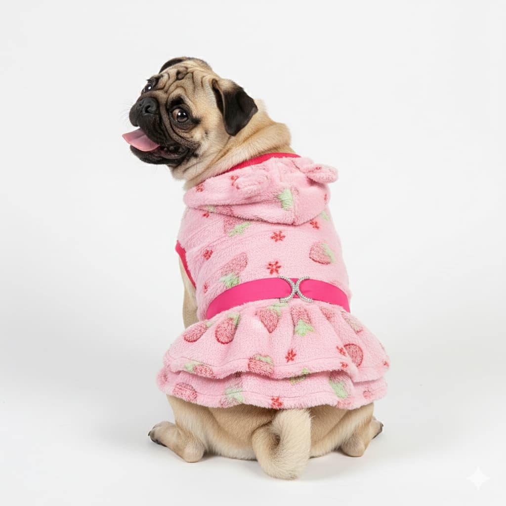 Vestido Pet Soft Inverno para Cachorro ou Gato – Feminina Quentinha, Confortável e Estampas Sortidas