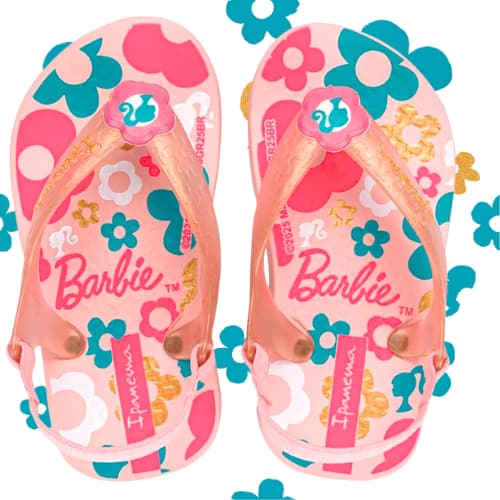 Chinelo Infantil Menina, Barbie meu encanto, Ipanema Baby, Chinelo infantil com elástico