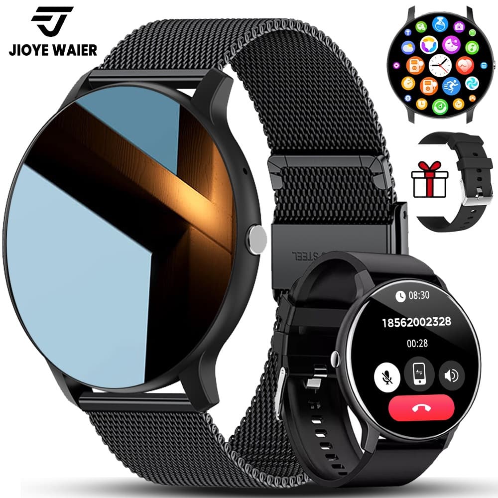 JIOYE Smartwatch Relogio Chamada Bluetooth à Prova d'Água Fitness Esporte Relógio Smartwatch Redondo