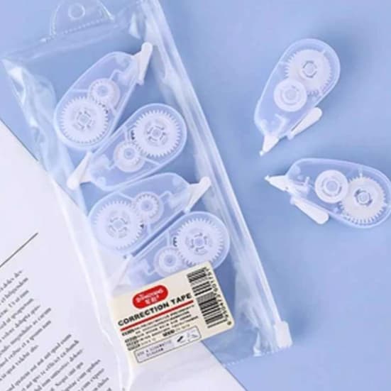 Kit com 6 Fita de corretivo corretiva Correção / 07x03cm / Papelaria Fofa