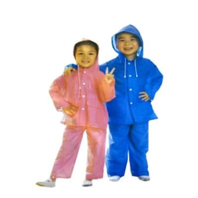 Capa de chuva infantil menino menina Jaqueta + calças