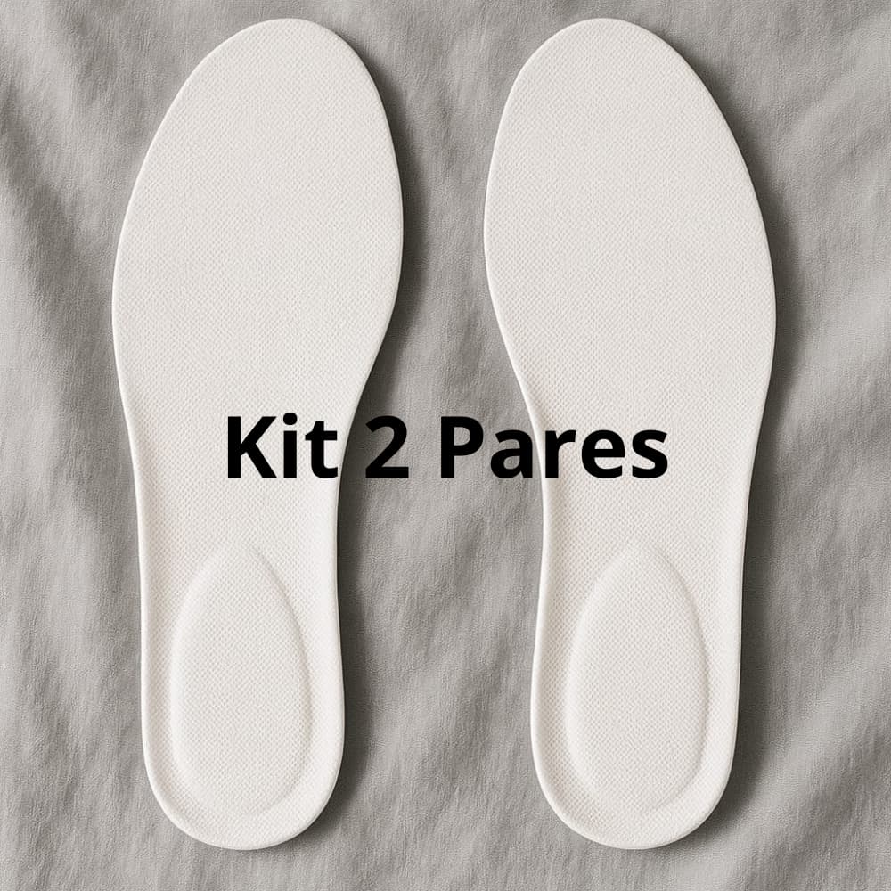 Kit 2 Pares Palmilha Anatômica Gel Confort Leve Macia Confortável