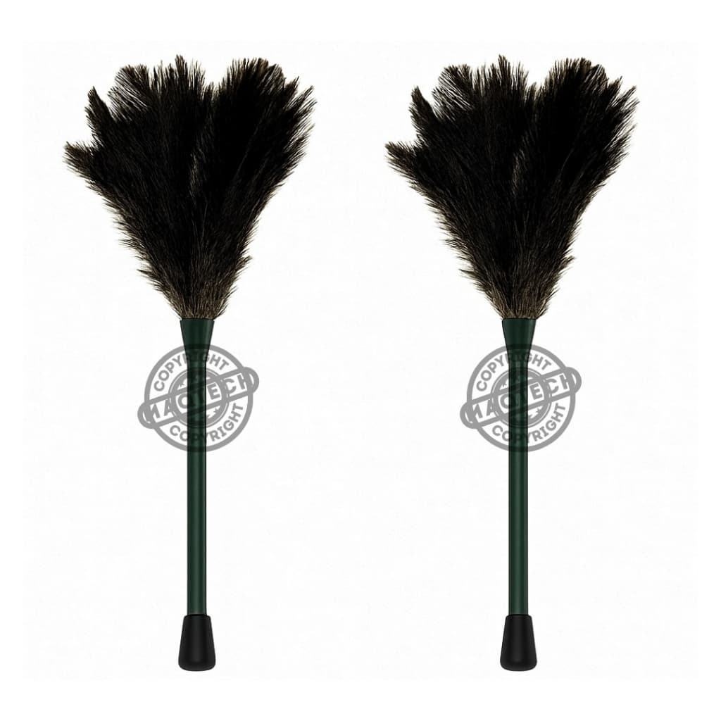 2 Espanadores de Pó com Penas Naturais de Avestruz 63cm Grande Macio Multiuso para Móveis Premium