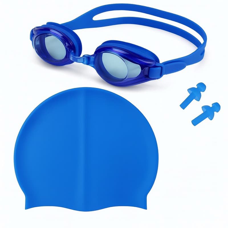 Kit Natação Óculos e Touca Infantil e Adulto piscina