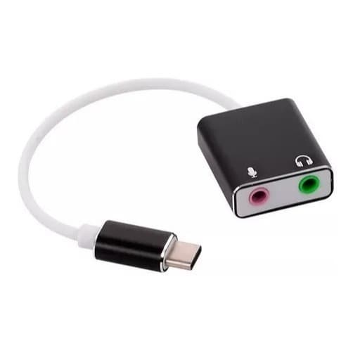 Adaptador Tipo-c Placa De Som Externa Hi-fi 7.1 Ch Microfone