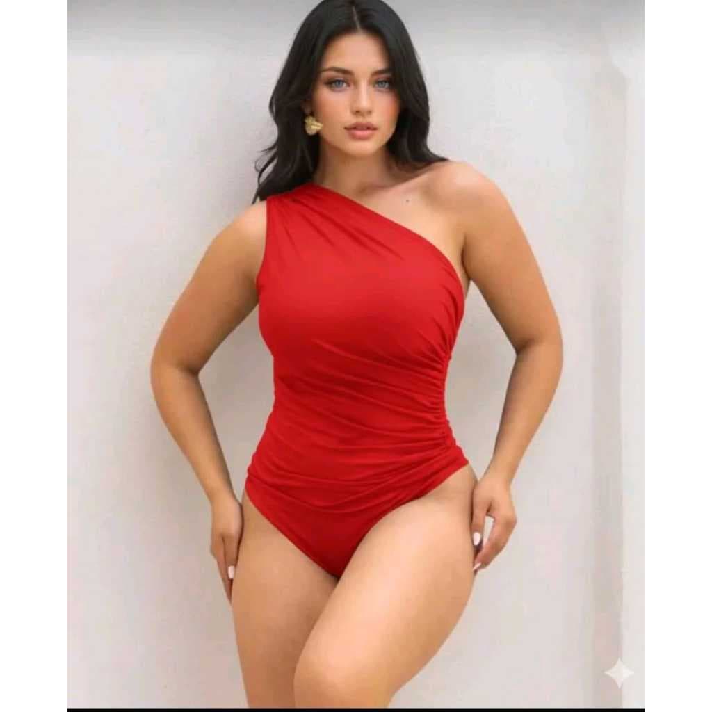 BODY FEMENINA Manga Mula un hombro tendencia moda verao