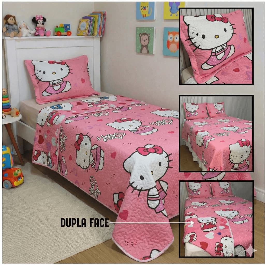 Cobre Leito Colcha Infantil Solteiro Dupla Face Matelado Toque Macio Envio Rápido 1,60 x 2,40